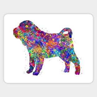 Shar Pei dog watercolor Magnet